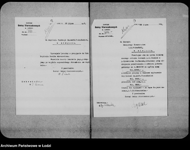 Obraz 13 z jednostki "Szpital starozakonnych im. małż. Poznańskich"