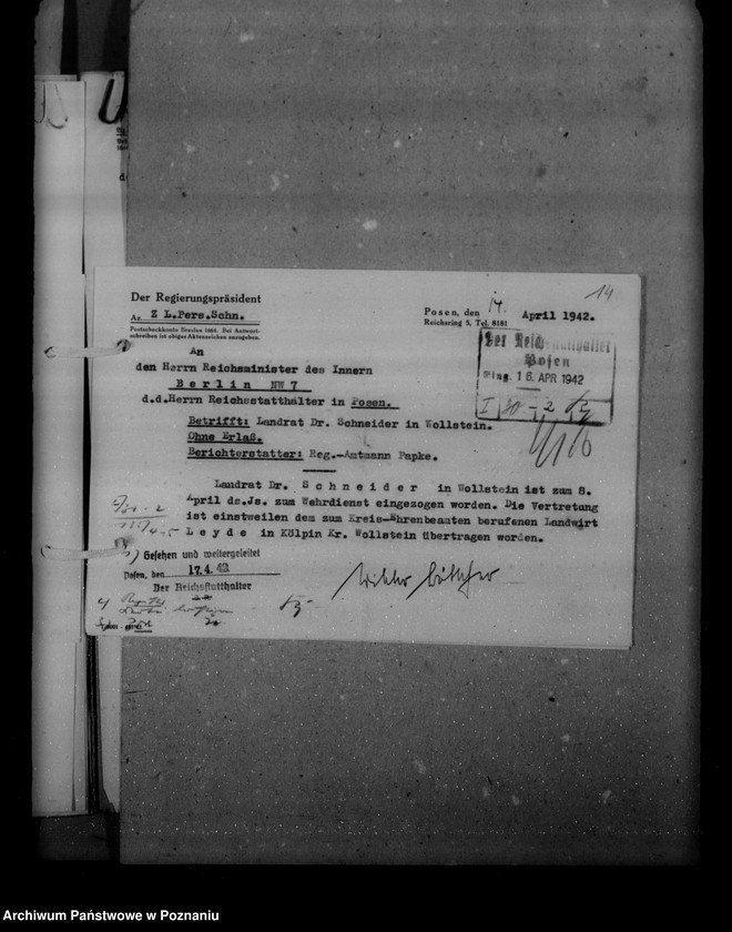 Obraz 18 z jednostki "Służba wojskowa landratów, Reg. Posen"