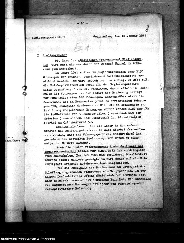 Obraz 12 z jednostki "Lageberichte über Wohnungs - und Siedlungswesen"