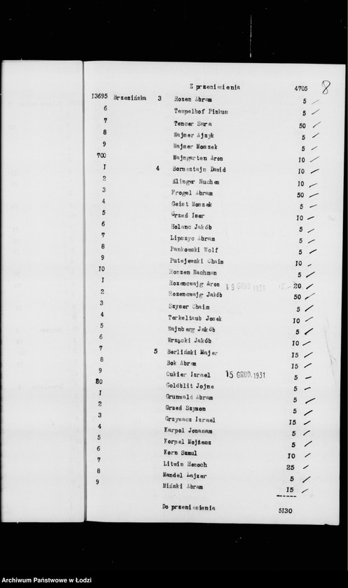 Obraz 12 z jednostki "Rejestr poborczy"