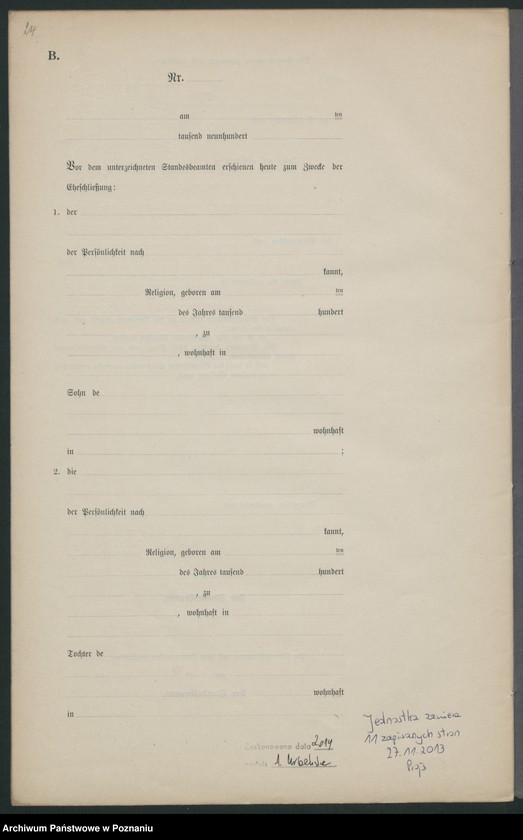 Obraz 15 z jednostki "Heirats-Neben-Register"