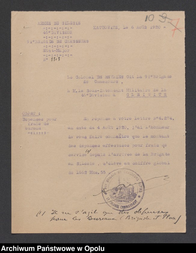 Obraz 12 z jednostki "Reponses a la reclamation de Justifications Frais de service-Projekt d