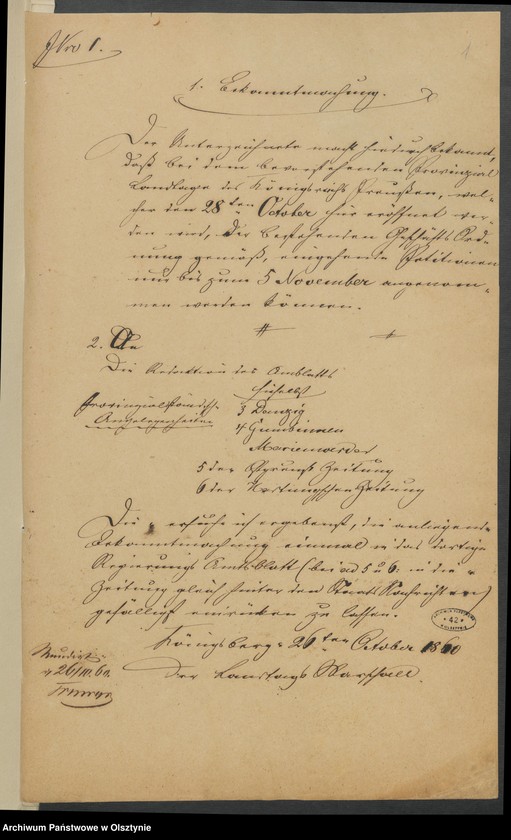 image.from.unit.number "Acta des 15ten Provinzial-Landtages der Stände der Königreichs Preussen. Die Eröffnung und sonstige allgemeine Angelegenheiten des Landtages"