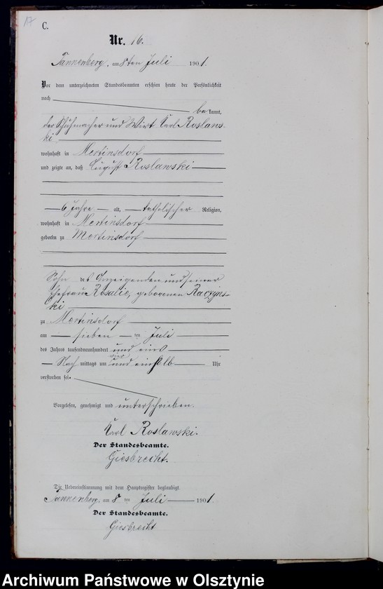 image.from.unit.number "Sterbe-Neben-Register Nr 1 - 28"