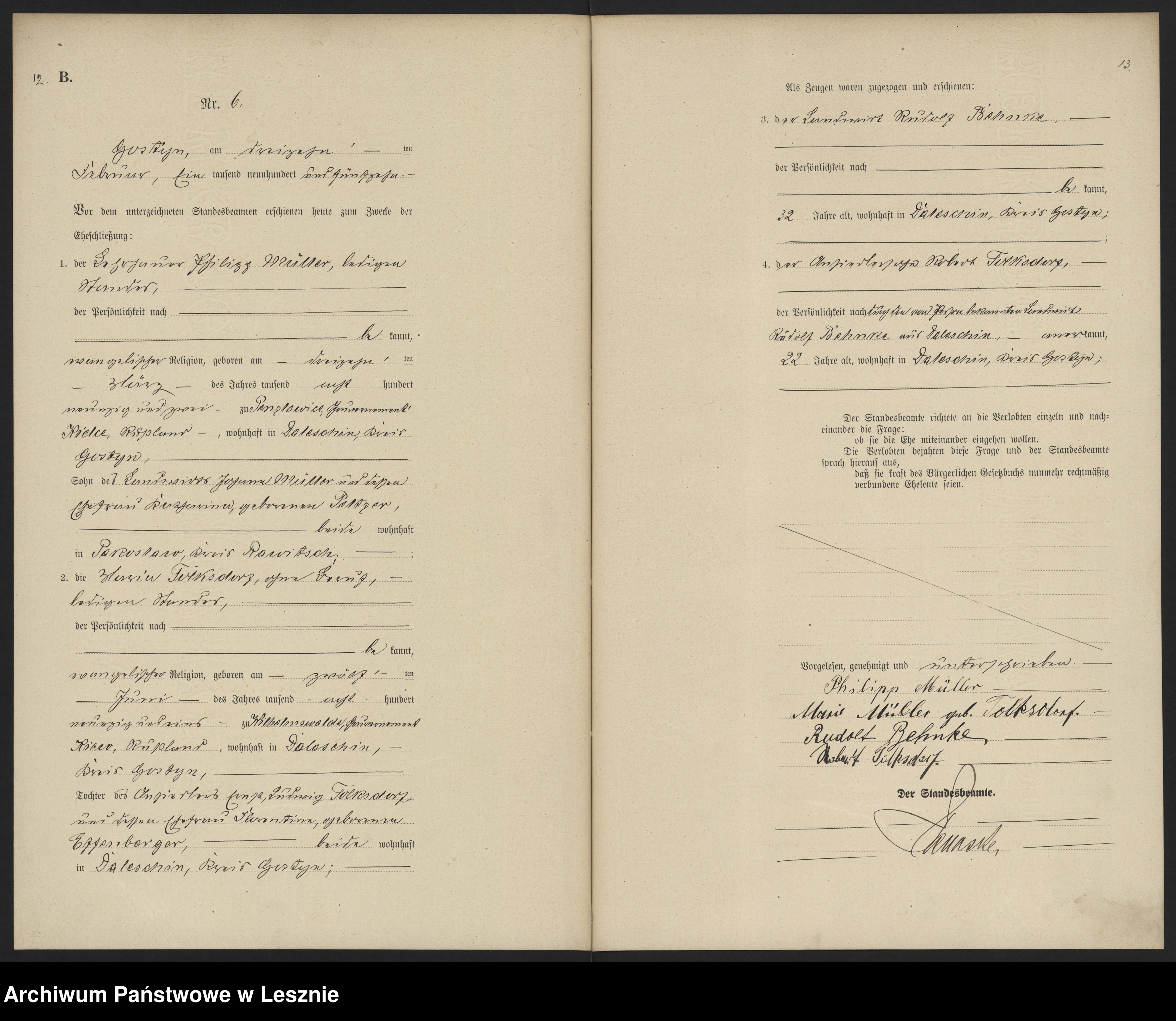 Skan z jednostki: [Księga małżeństw]