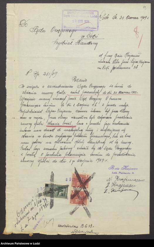 Obraz 15 z jednostki "Nuta Josek i Lajzer Krajcman Bracia Krajcman – sprzedaż materiałów wełnianych"