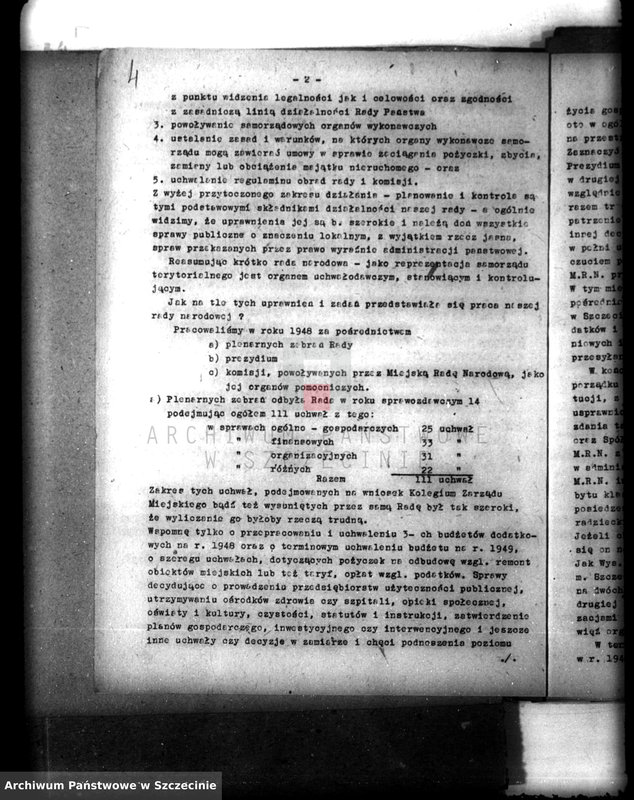 Obraz 6 z jednostki "Sprawozdanie Miejskiej Rady Narodowej w Szczecinie z działalności w roku 1948"