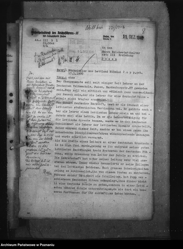 Obraz 12 z jednostki "Überbahme von Umsiedlern in den öffentlichen Dienst"