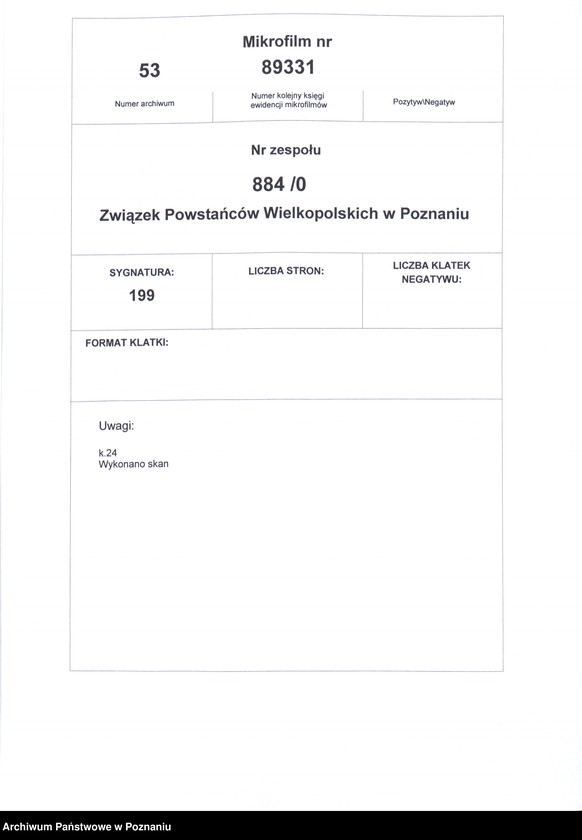 Obraz 2 z jednostki "Chojno, powiat Rawicz akta koła."