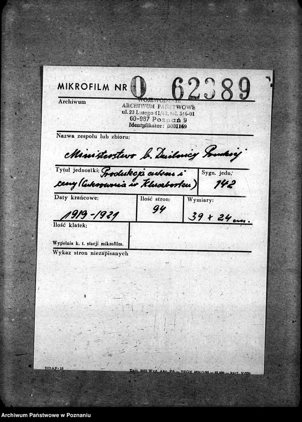 image.from.unit.number "Produkcja cukru i ceny [Cukrownie w Kluczborku]"