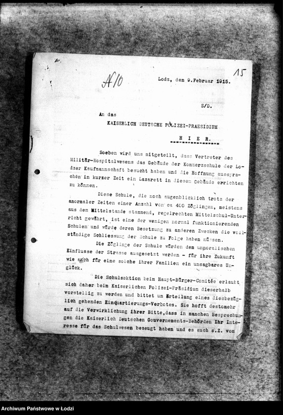 Obraz 18 z jednostki "Korespondencja z władzami 27 listów Sekcji Szkolnej z Prezydium Policji"