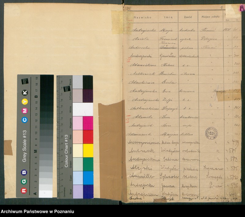 Obraz 3 z jednostki "Spis alfabetyczny małżeństw za 1931"