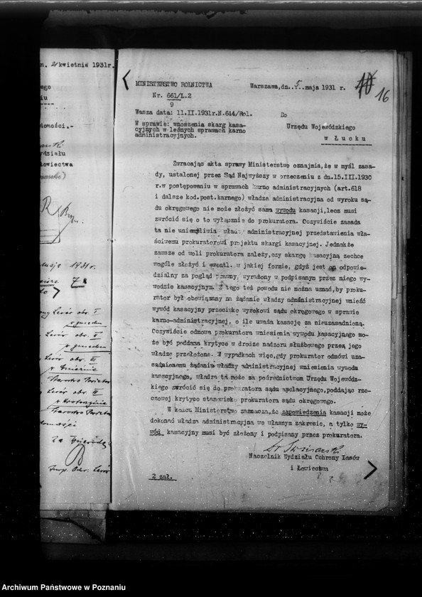 Obraz 20 z jednostki "Rozporządzenie Ministra Rolnictwa i Dóbr Państwowych w sprawie ochrony lasów prywatnych, gminnych etc. - 1931"