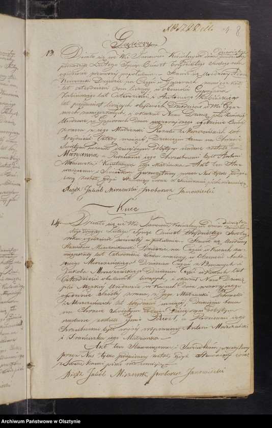 image.from.unit.number "Księga ta zwana Duplikat Sporządzona do Aktow Urodzenia Zaślubienia i Zejścia Parafii Janowieckiej Na 1836 rok"