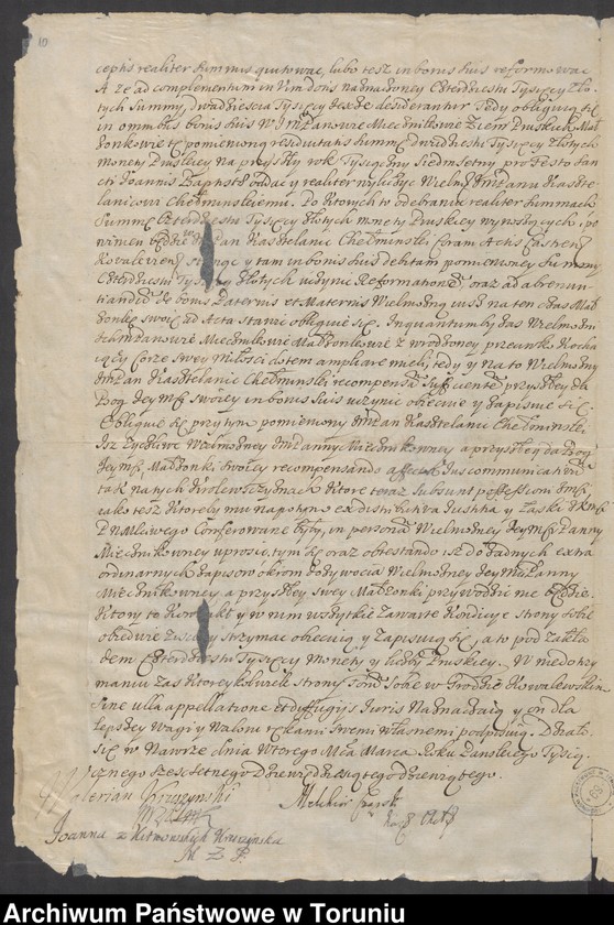 image.from.unit.number "[Walerian Kruszyński i Teresa z Konopackich. Umowy i intercyzy małżeńskie - również dzieci, testamenty obojga, korespondencja, pozwy, wyciągi z ksiąg sądowych, kopie przywilejów Jana III]"