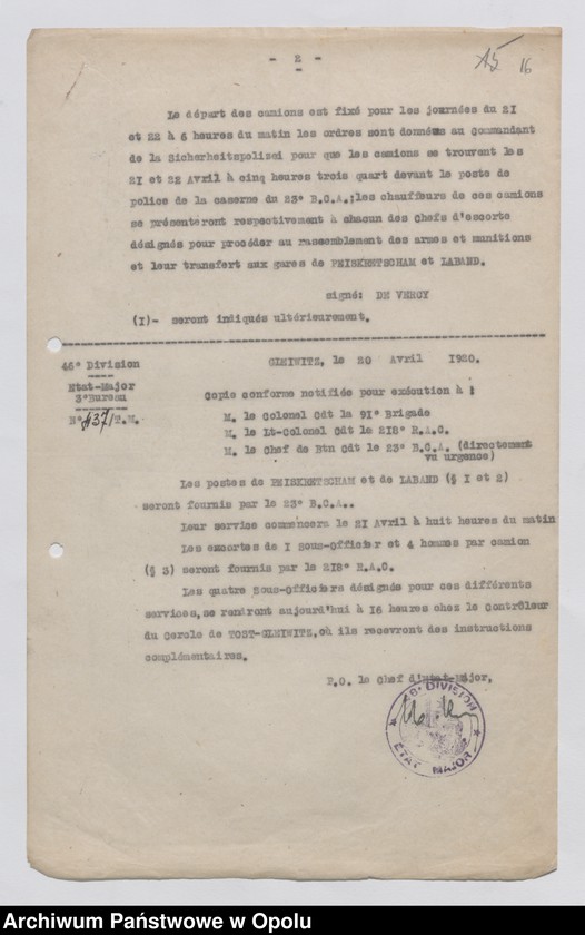 Obraz 18 z jednostki "/Korespondencja i sprawozdania, instrukcje w sprawach zapewnienia bezpieczeństwa i porządku publicznego, zakazy kolportażu prasy niemieckiej/ 4.02.1920 - 23.04.1922"