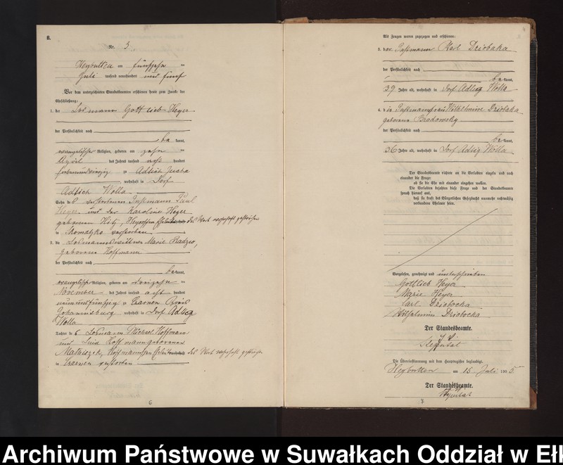 image.from.unit.number "Heirats-Neben-Register des Preussischen Standes-Amtes Neuhoff Kreis Loetzen"