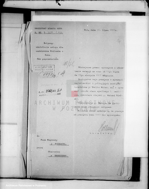 Obraz 18 z jednostki "Stosunki osobiste Maksymiliana Hollanda burmistrza miasta Buku"