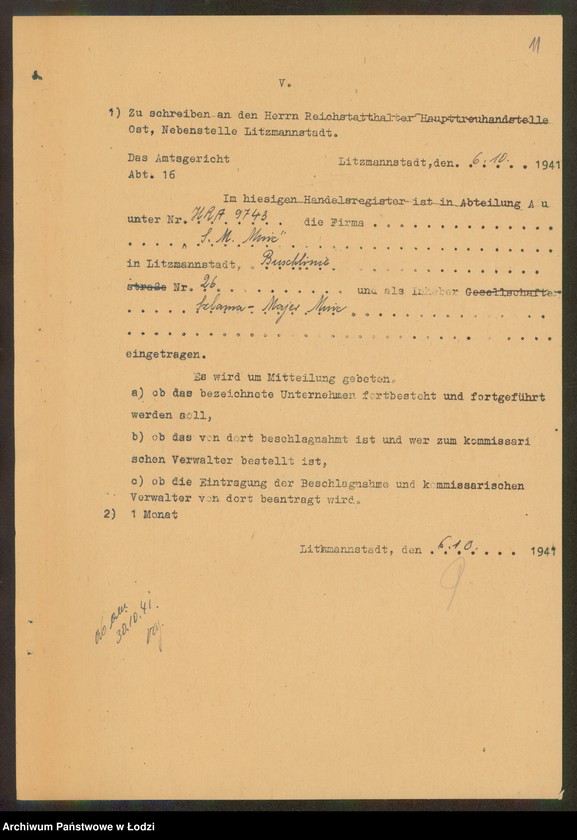 Obraz 13 z jednostki "Szlama Majer Minc- sprzedaż żelaza"