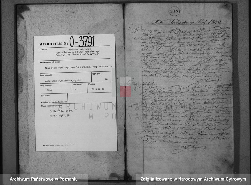 Obraz 3 z jednostki "Księga urodzeń, małżeństw i zgonu"