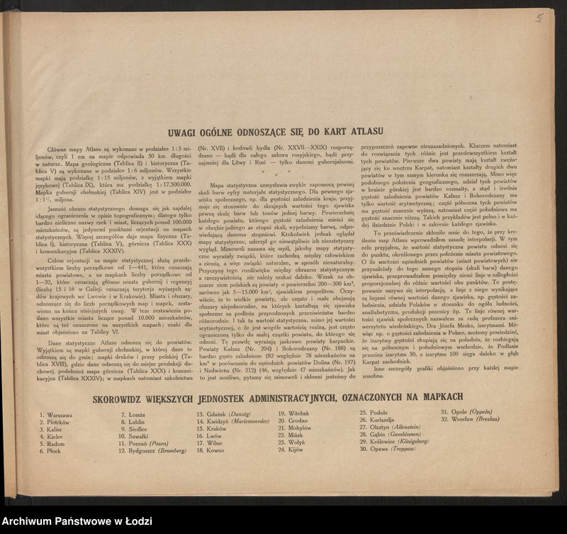 Obraz 6 z jednostki "Geograficzno-statystyczny atlas Polski, wydanie II, Lwów-Warszawa 1921"