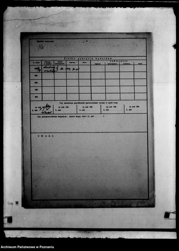 Obraz 20 z jednostki "/Kartoteka zakładów opiekuńczych/"