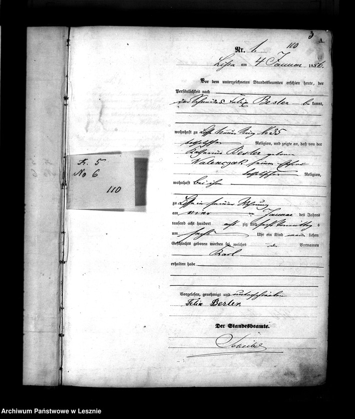 Obraz 5 z jednostki "[Księga urodzeń]"