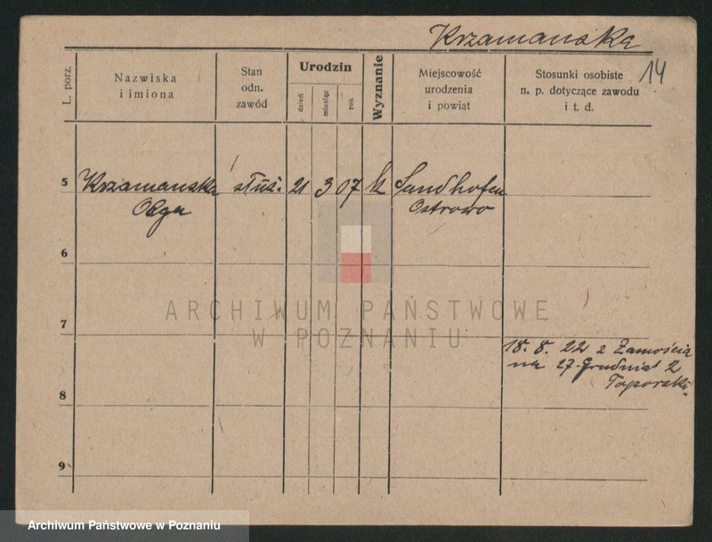 Obraz 14 z jednostki "Krzaczek - Krzyślak"