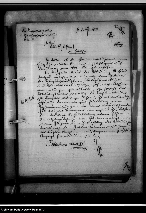 Obraz 15 z jednostki "Geschäftsverteilung Abteilung III."