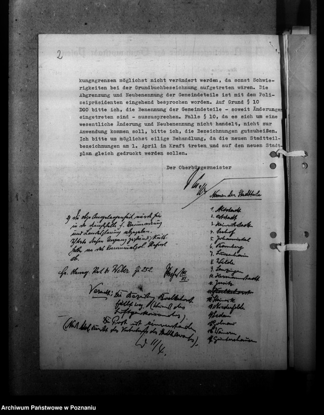 Obraz 6 z jednostki "Ortsnamenänderung - Posen- Stadt (miasto Poznań)"