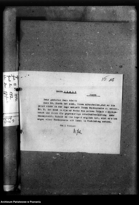 Obraz 19 z jednostki "Korespondencja w sprawie miejscowych Niemców, którzy zginęli w 1939 roku A - Z"