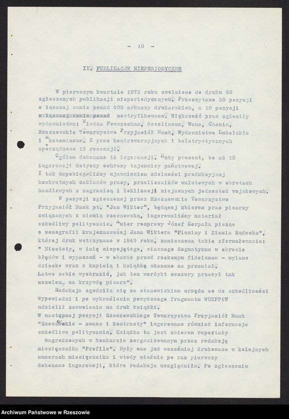 image.from.collection.number "Wojewódzki Urząd Kontroli Prasy, Publikacji i Widowisk w Rzeszowie111"