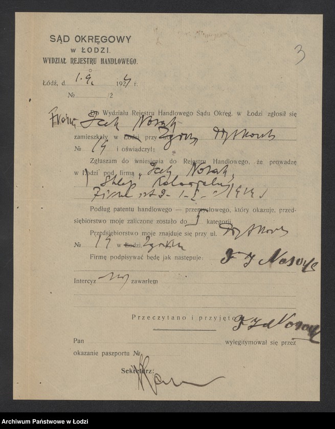 Obraz 5 z jednostki "Icek Froim Nowak- sklep kolonialnu- Zgierz"