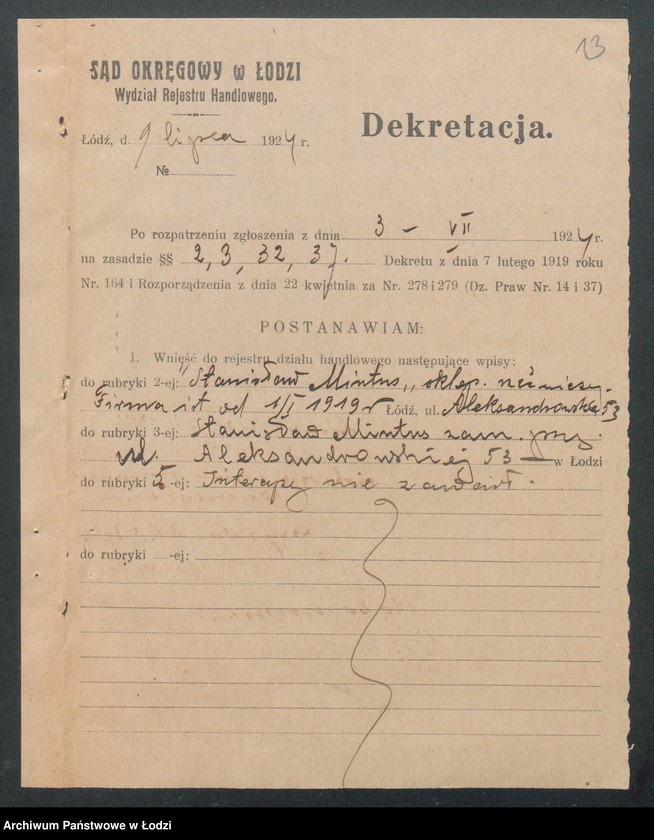 Obraz 15 z jednostki "Stanisław Mintus- sklep rzeźniczy"