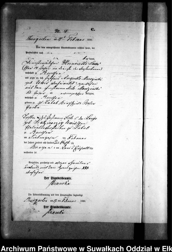 image.from.unit.number "Sterbe-Neben-Register des Preussischen Standes-Amtes Prinowen Kreis Angerburg"