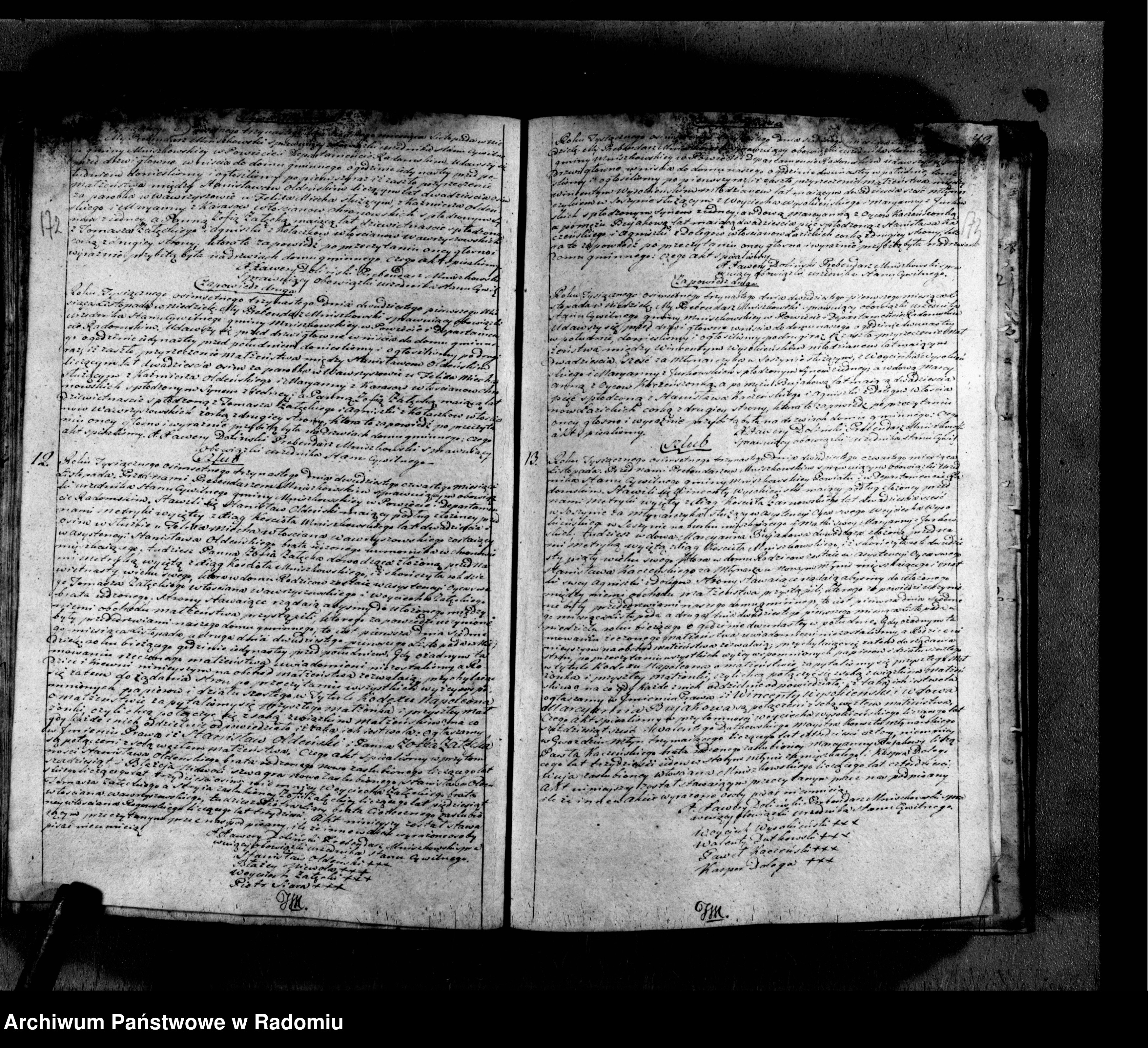 Skan z jednostki: Duplikat parafii Mniszek z r. 1810-1821