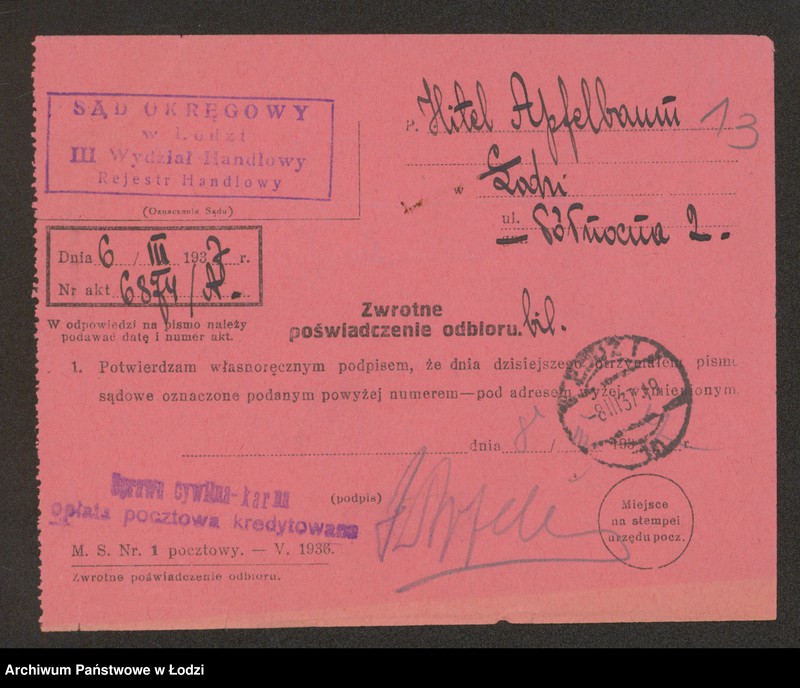 Obraz 15 z jednostki "Hitel Apfelbaum – sklep galanteryjny"