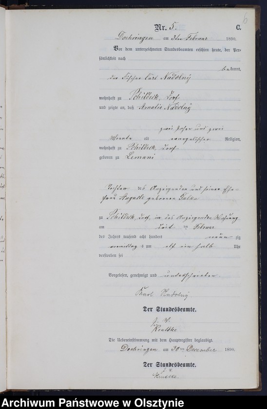 image.from.unit.number "Sterbe-Neben-Register Nr 1 - 67"