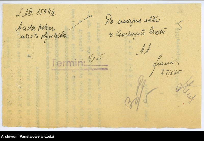 Obraz 8 z jednostki "Pozbawienie obywatelstwa 116-5729, 1-94"
