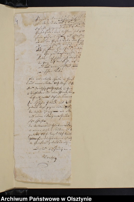 image.from.unit.number "Kataster der Gebäuder 1784-1875. Streitsache 1846 J. Beschreibung der Dörfer zuständige in Kirchspiel Bruchstück. 1850"