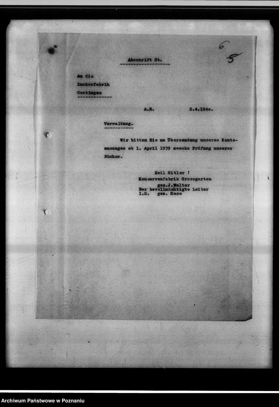 Obraz 10 z jednostki "Forderungen Grossgarten contra Zuckerfabrik Gostingen [za dostarczone buraki cukrowe]."