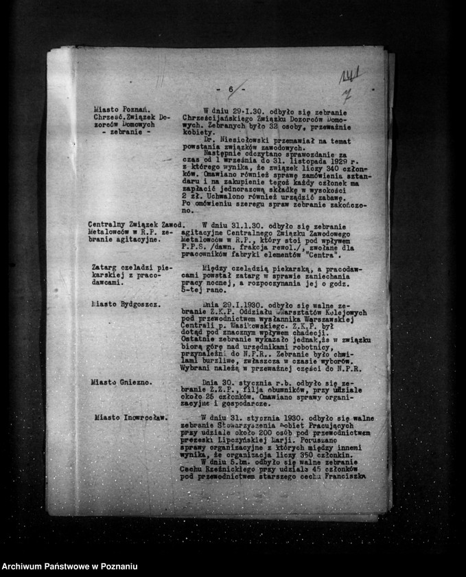 Obraz 11 z jednostki "Sprawozdania sytuacyjne tygodniowe za czas od 1 lutego do 28 lutego 1930 r."