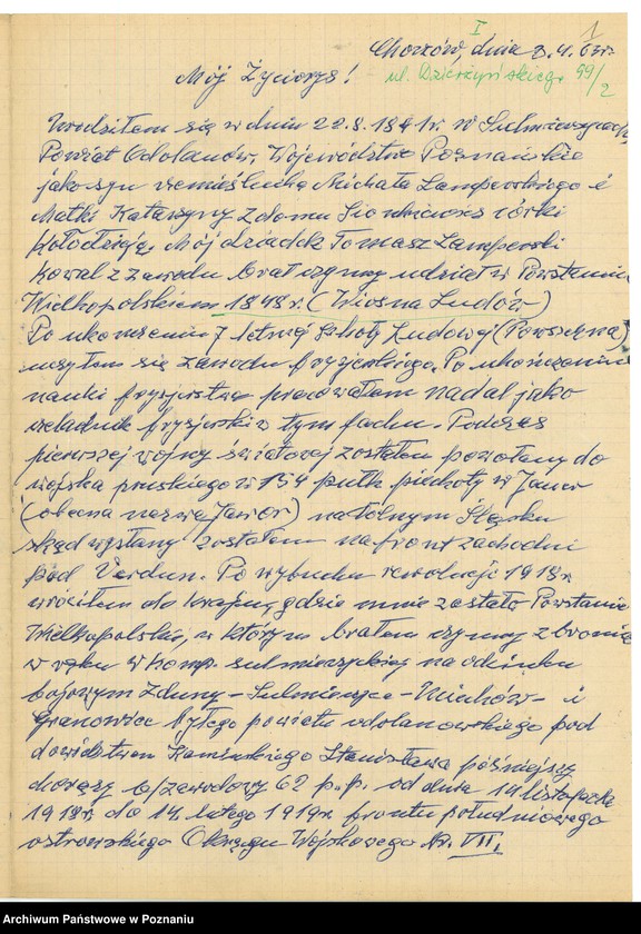 Obraz 15 z jednostki "Życiorysy powstańców wielkopolskich: L - tom l /Lamperski Jan - Lewandowski Michał/."