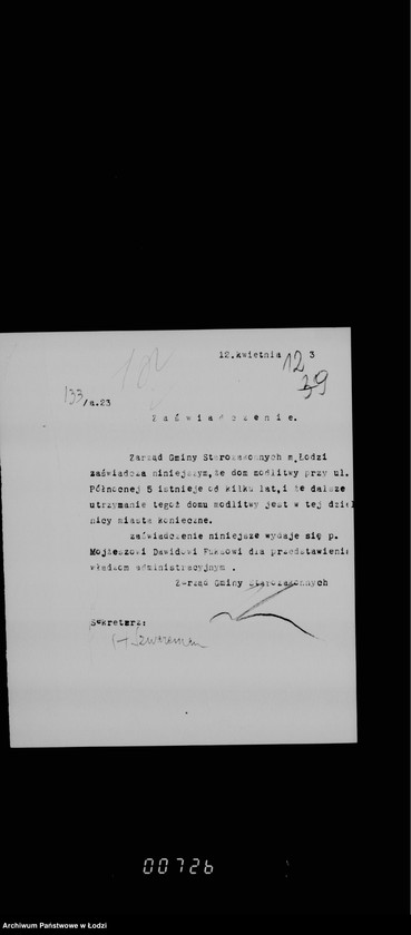 Obraz 16 z jednostki "Zaświadczenia"