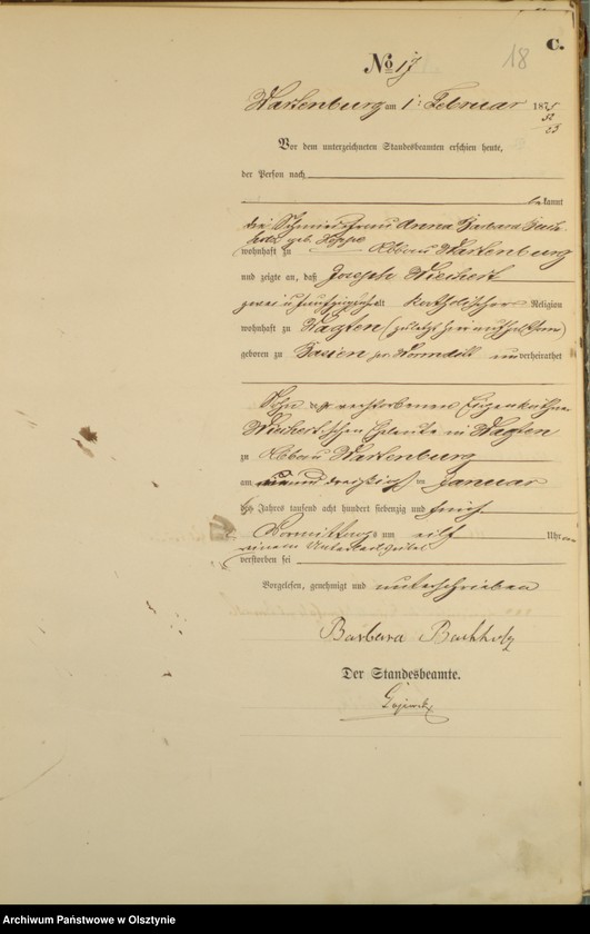 image.from.unit.number "Haupt-Sterbe-Register Nr 1 - 115"