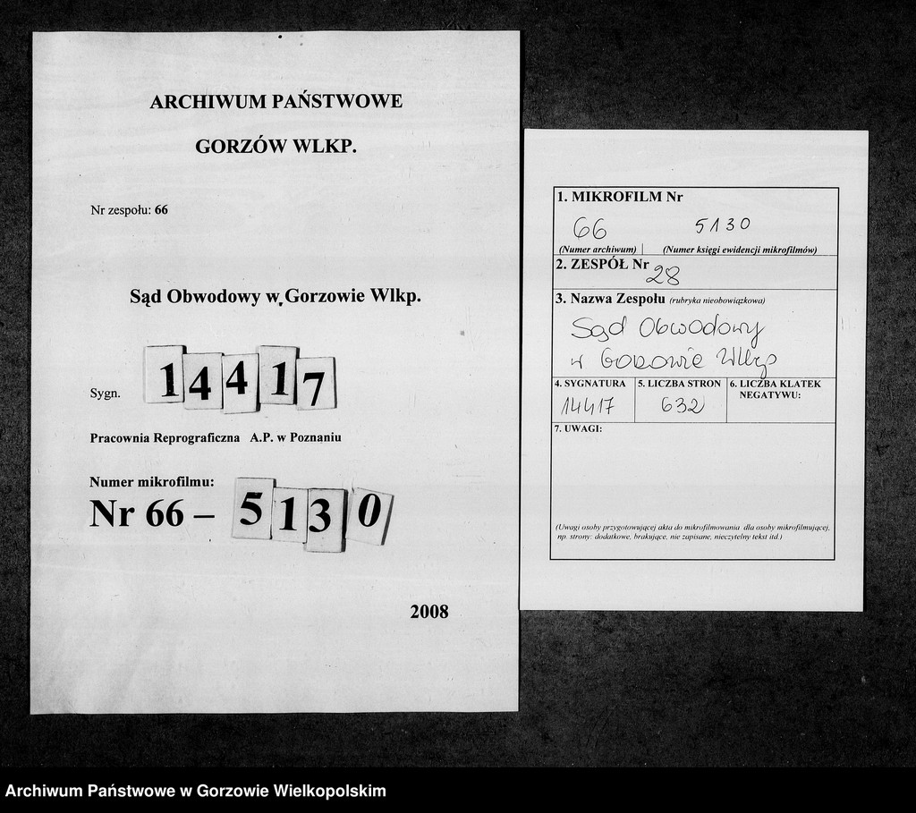 image.from.unit.number "Duplikate der Kirchenbücher von Wepritz (Wieprzyce) und Friedrichstadt (przedmieście Gorzowa Wielkopolskiego), Giesen (Jeże) und Bergenhorst"