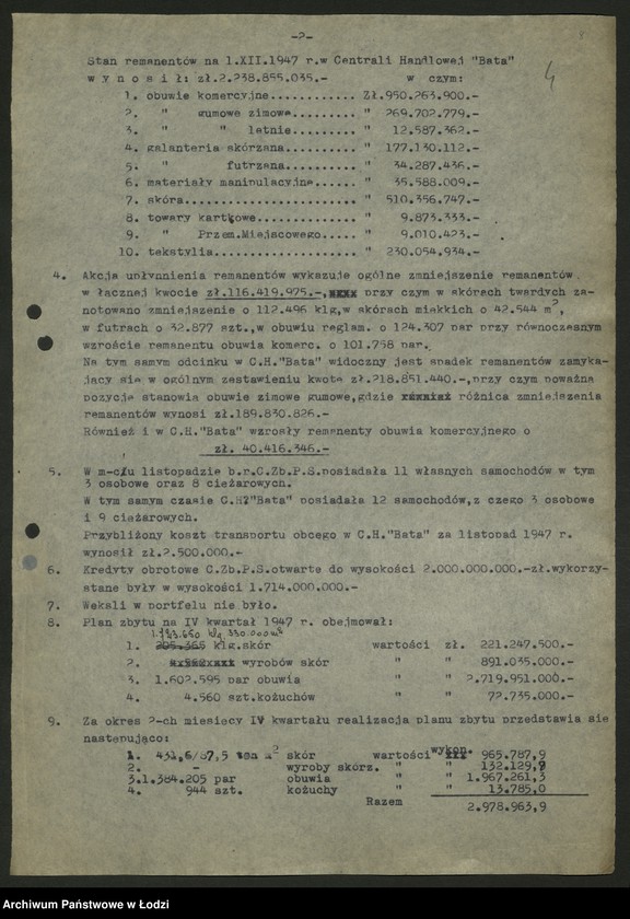 Obraz 5 z jednostki "Centrala Zbytu Przemysłu Skórzanego; protokół [narady], [sprawozdania z produkcji]"