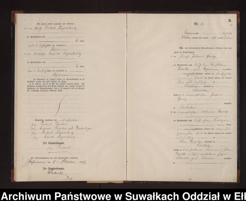 image.from.unit.number "Heiraths-Neben-Register des Preussischen Standes-Amtes Stasswinnen Kreis Loetzen"