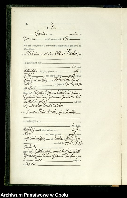 Obraz 6 z jednostki "Rejestr Małżeństw pierwopis 1911 1-190"