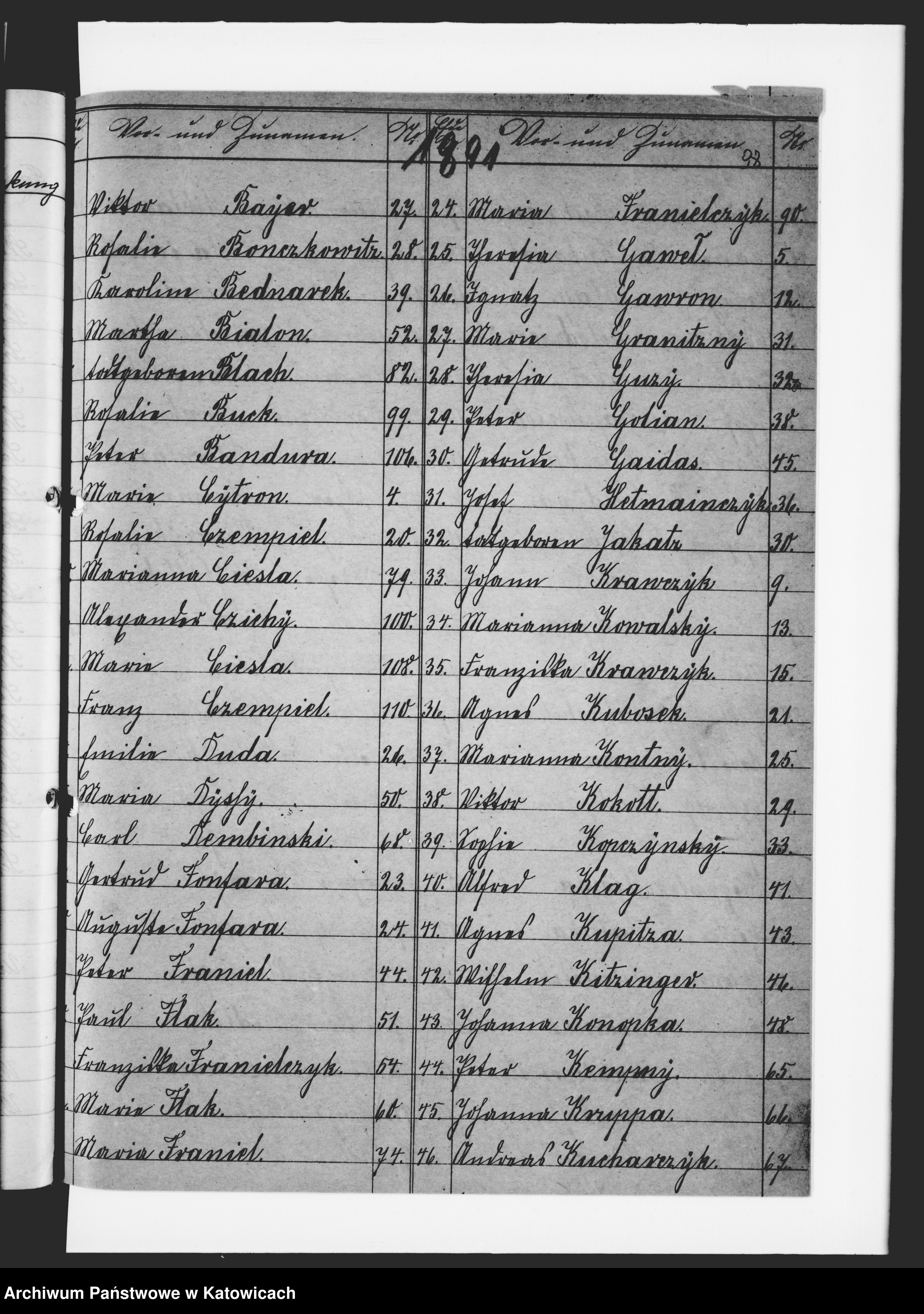 Skan z jednostki: Skorowidz do ksiąg zgonów